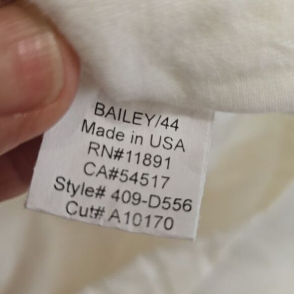 Bailey 44 Cream Ribbed Long Sleeve Blouse L - Picture 8 of 8